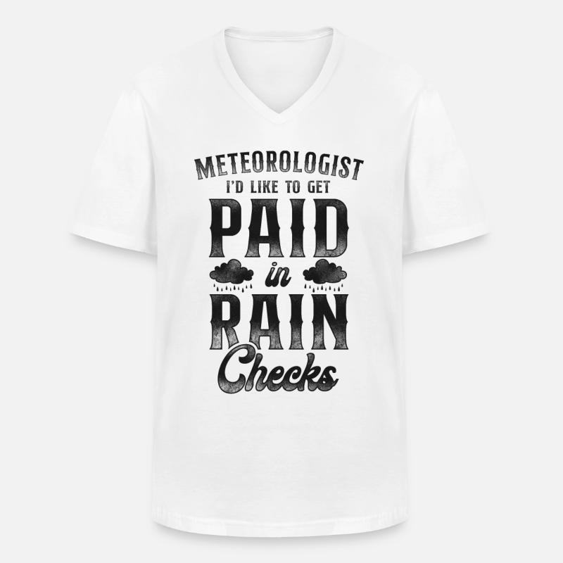 Meteorologist Weather Forecast - Männer-T-Shirt mit V-Ausschnitt - Weiß