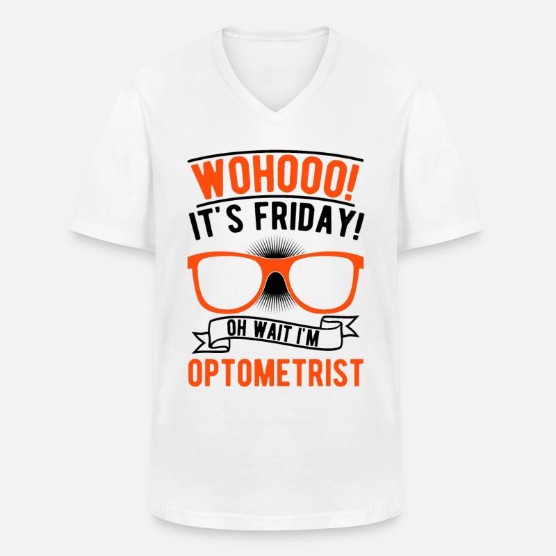 Optiker Geschenk Augenoptiker - Männer-T-Shirt mit V-Ausschnitt - Weiß