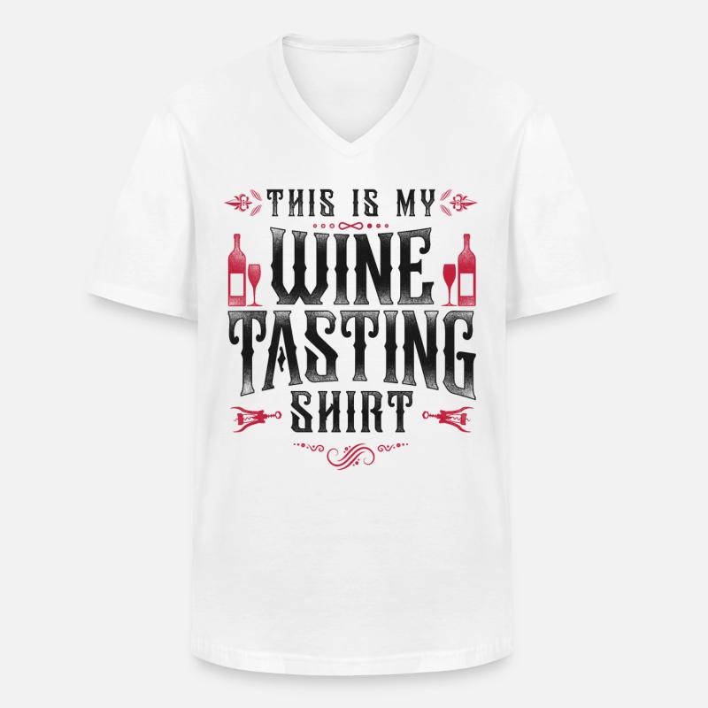 Sommelier Wine Drinking Tasting - Männer-T-Shirt mit V-Ausschnitt - Weiß