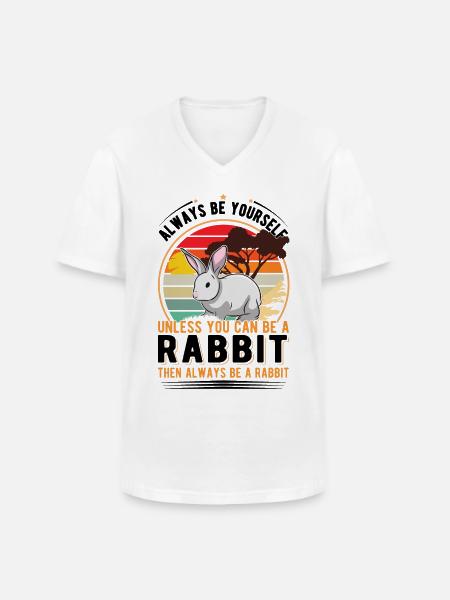 Rabbit Rabbit Rabbit Rabbit - Men's V-Neck T-Shirt - white