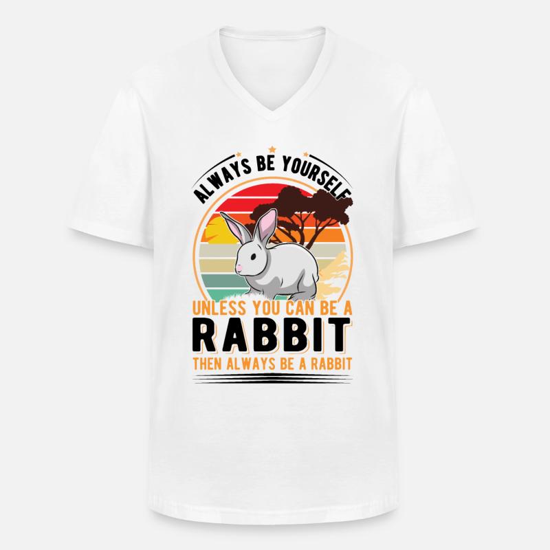 Rabbit Rabbit Rabbit Rabbit - Men's V-Neck T-Shirt - white