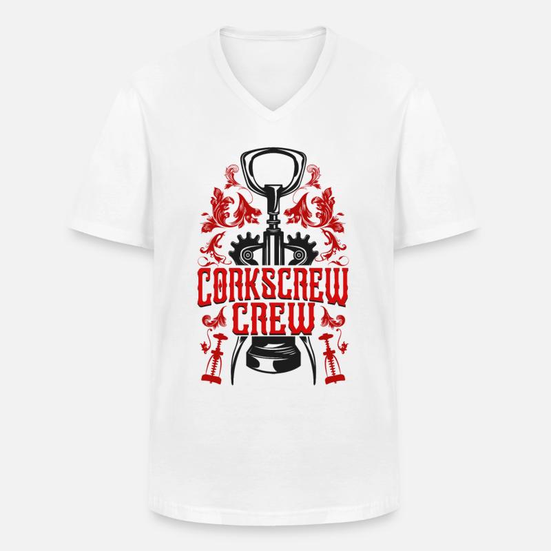 Sommelier Wine Drinking Tasting - Männer-T-Shirt mit V-Ausschnitt - Weiß