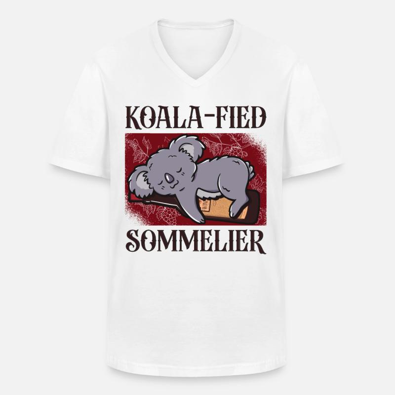 Sommelier Wine Drinking Tasting - Männer-T-Shirt mit V-Ausschnitt - Weiß