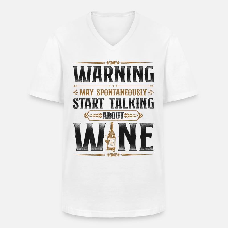 Sommelier Wine Drinking Tasting - Männer-T-Shirt mit V-Ausschnitt - Weiß