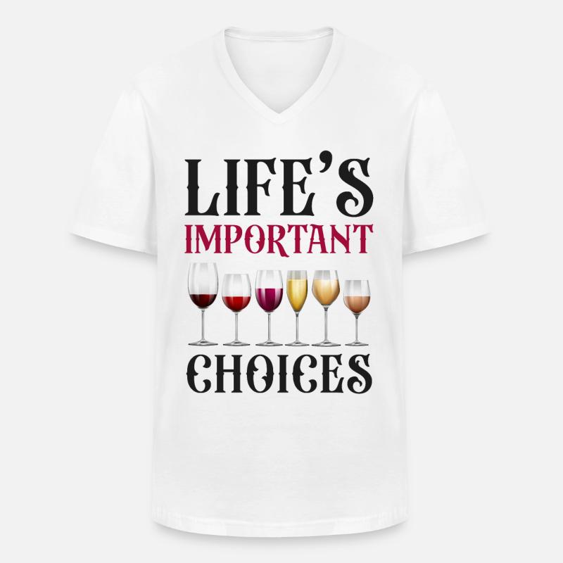 Sommelier Wine Drinking Tasting - Männer-T-Shirt mit V-Ausschnitt - Weiß