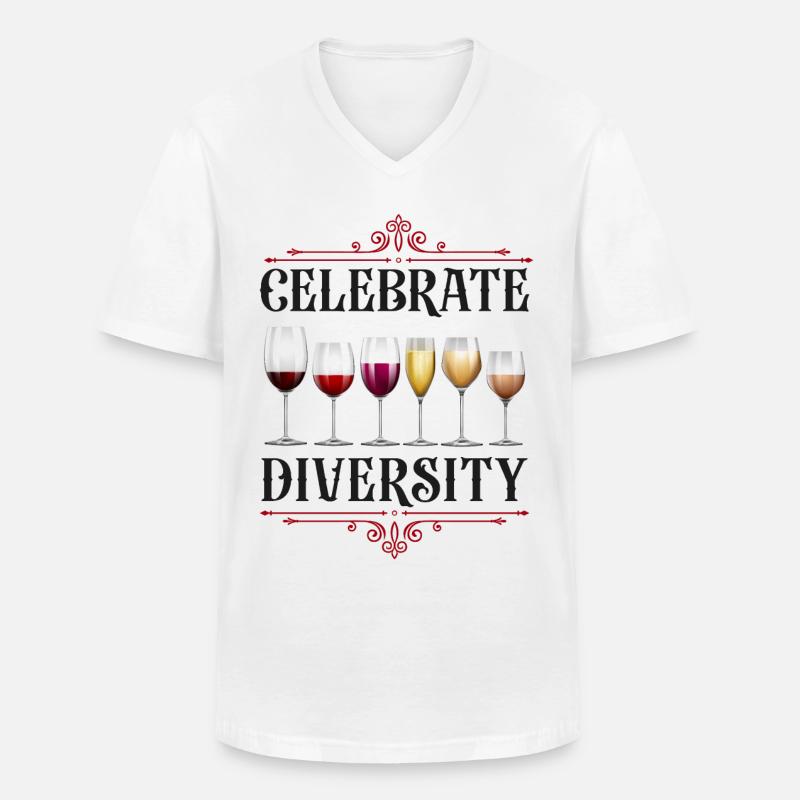 Sommelier Wine Drinking Tasting - Männer-T-Shirt mit V-Ausschnitt - Weiß