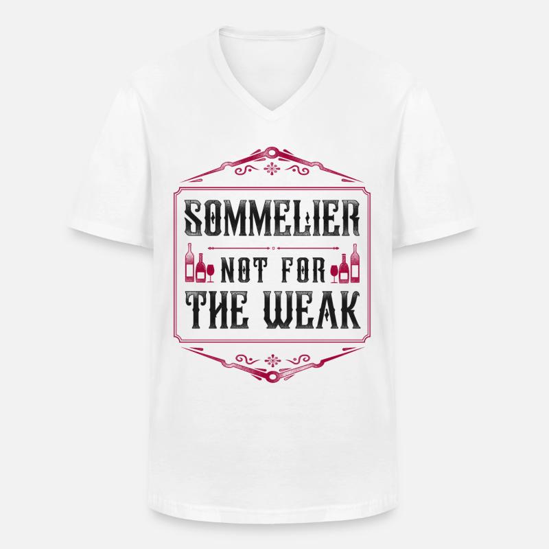 Sommelier Wine Drinking Tasting - Männer-T-Shirt mit V-Ausschnitt - Weiß