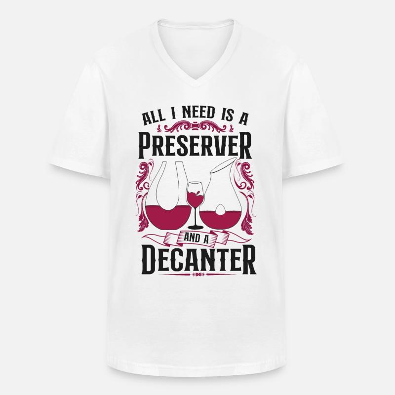Sommelier Wine Drinking Tasting - Männer-T-Shirt mit V-Ausschnitt - Weiß