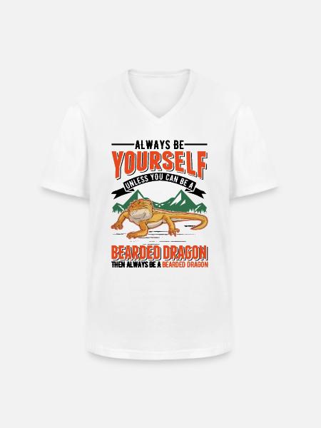 Bearded Dragon Pogona Gift - Men's V-Neck T-Shirt - white