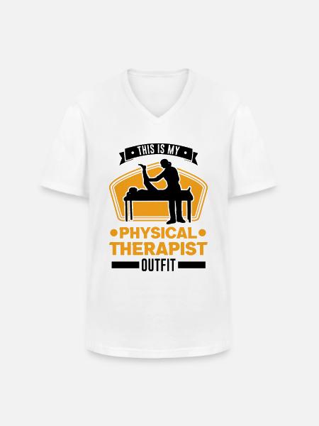 Physiotherapist Outfit Physiotherapy Physio - Men's V-Neck T-Shirt - white