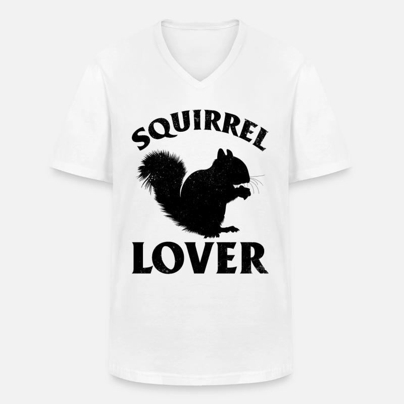 Eichhörnchen Liebhaber Cooles Eichhörnchen - Männer-T-Shirt mit V-Ausschnitt - Weiß