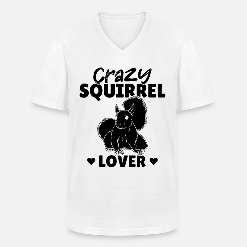 Eichhörnchen, Eichhörnchen, niedlicher - Männer-T-Shirt mit V-Ausschnitt - Weiß