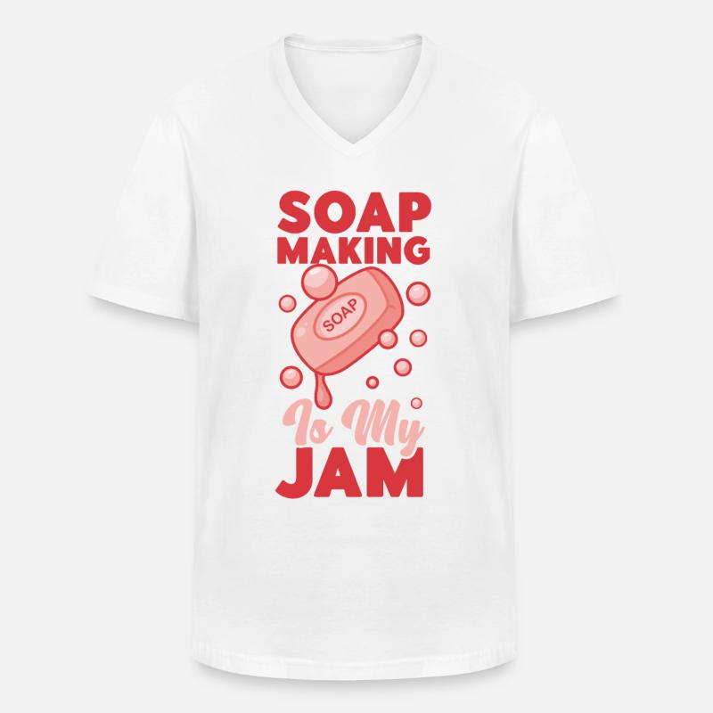 Soap Making Crafting Soap Making - Männer-T-Shirt mit V-Ausschnitt - Weiß