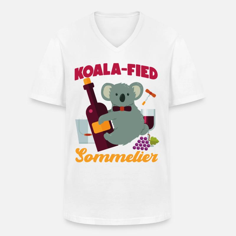 Sommelier Wine Drinking Tasting - Männer-T-Shirt mit V-Ausschnitt - Weiß