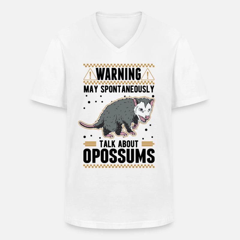Opossum Geschenk Possum Beutelratte - Männer-T-Shirt mit V-Ausschnitt - Weiß