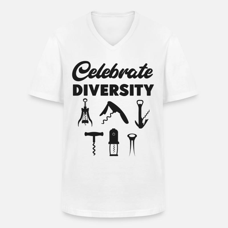 Sommelier Wine Drinking Tasting - Männer-T-Shirt mit V-Ausschnitt - Weiß
