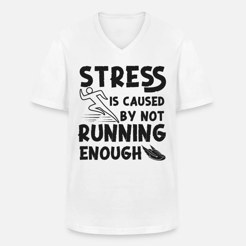 Running Runner Half Marathon - Männer-T-Shirt mit V-Ausschnitt - Weiß