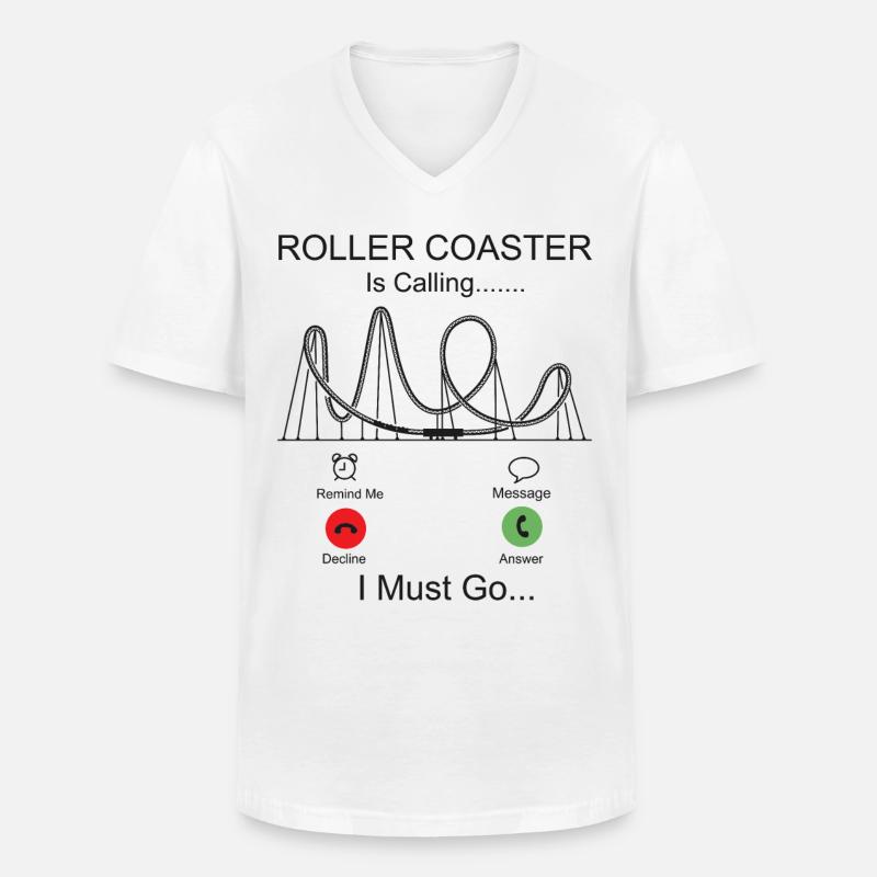 Roller Coaster Phone Display - Männer-T-Shirt mit V-Ausschnitt - Weiß
