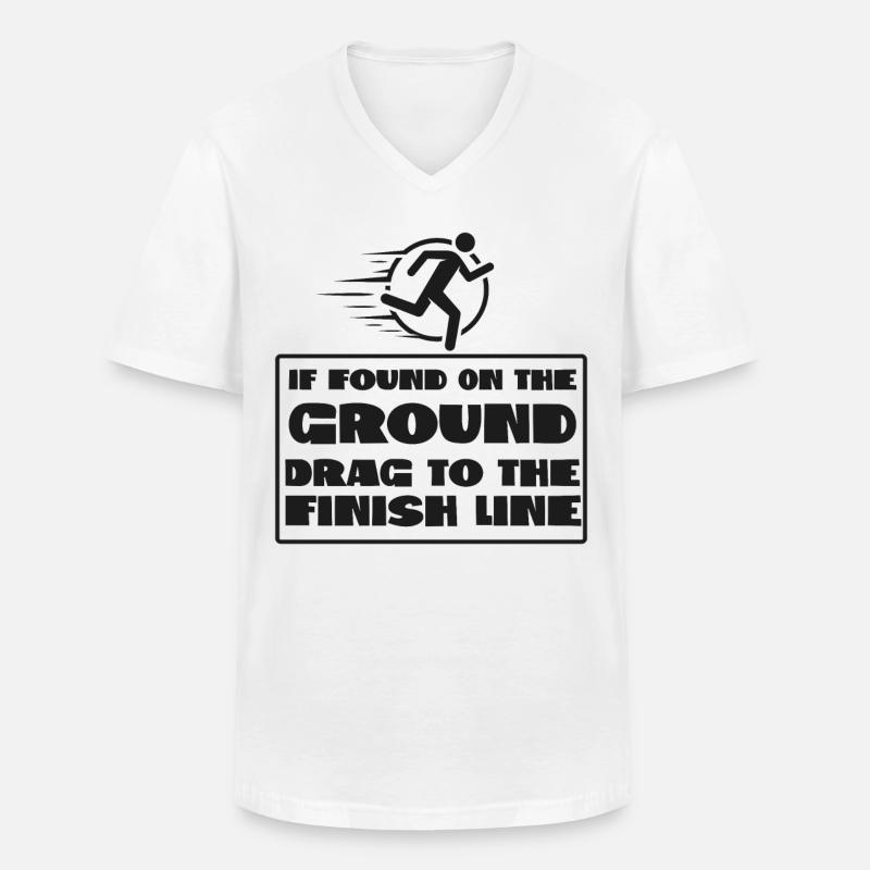Running Runner Half Marathon If - Männer-T-Shirt mit V-Ausschnitt - Weiß