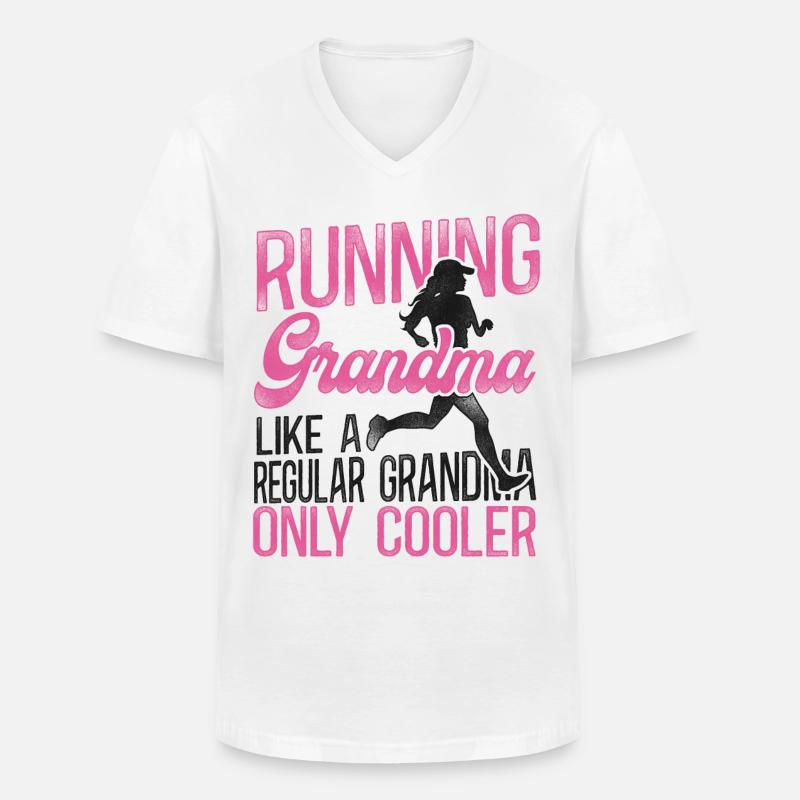 Running Runner Half Marathon - Männer-T-Shirt mit V-Ausschnitt - Weiß