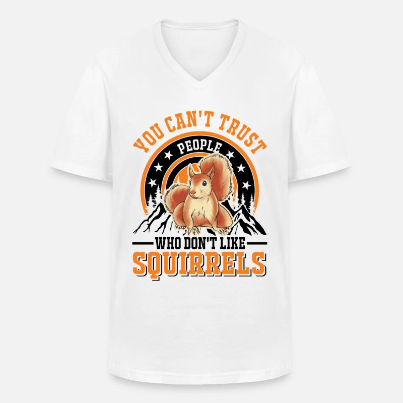 Eichhörnchen Geschenk Grauhörnchen Squirrel - Männer-T-Shirt mit V-Ausschnitt - Weiß