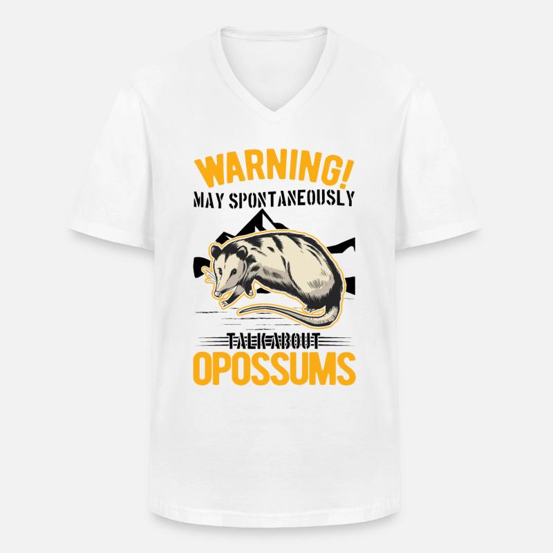Opossum Geschenk Possum Beutelratte - Männer-T-Shirt mit V-Ausschnitt - Weiß