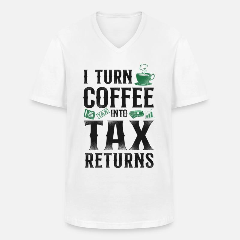 Comptable Comptable Comptable Comptabilité - T-shirt col V Homme - blanc