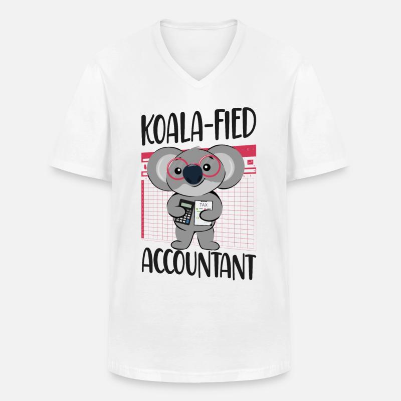 Comptable Comptable Comptable Comptabilité - T-shirt col V Homme - blanc