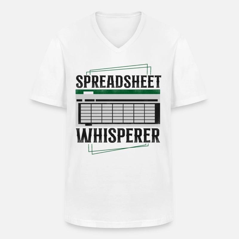 Comptable Comptable Comptable Comptabilité - T-shirt col V Homme - blanc