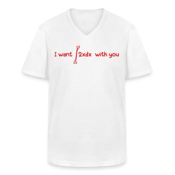 I want 69 with you Mathematik Integral Student - Männer-T-Shirt mit V-Ausschnitt - Weiß - Vorne - AI Model Male 185 light (185cm)