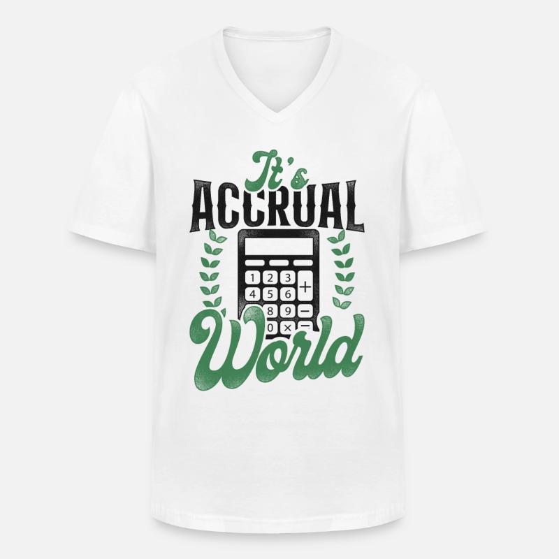 Comptable Comptable Comptable Comptabilité - T-shirt col V Homme - blanc