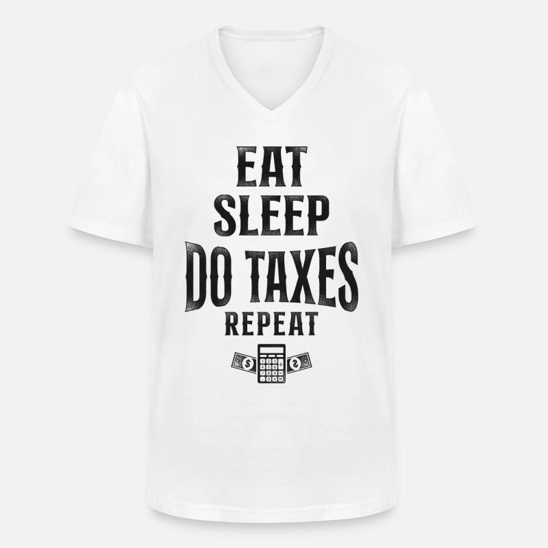 Comptable Comptable Comptable Comptabilité - T-shirt col V Homme - blanc