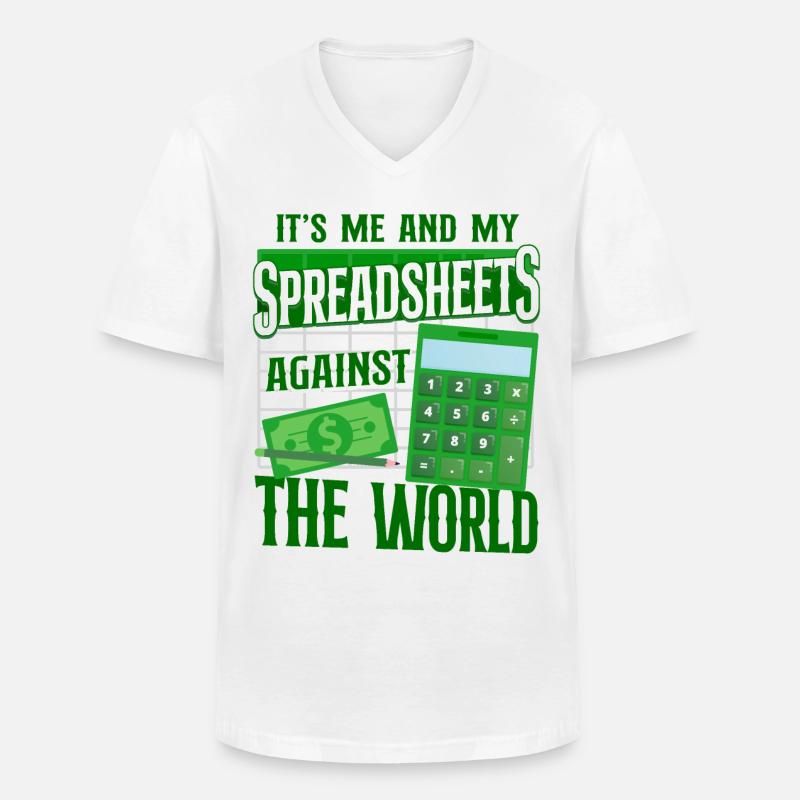Comptable Comptable Comptable Comptabilité - T-shirt col V Homme - blanc