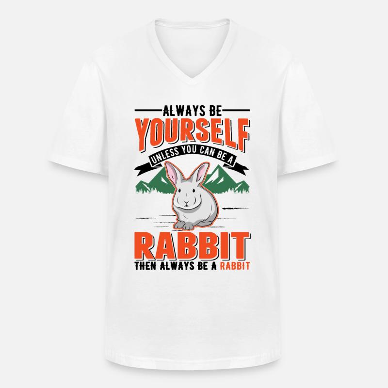 Rabbit Rabbit Rabbit Rabbit - Men's V-Neck T-Shirt - white