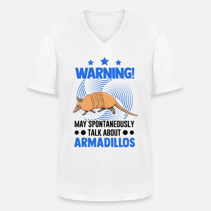 May spontaneously talk about Armadillos - Männer-T-Shirt mit V-Ausschnitt - Weiß