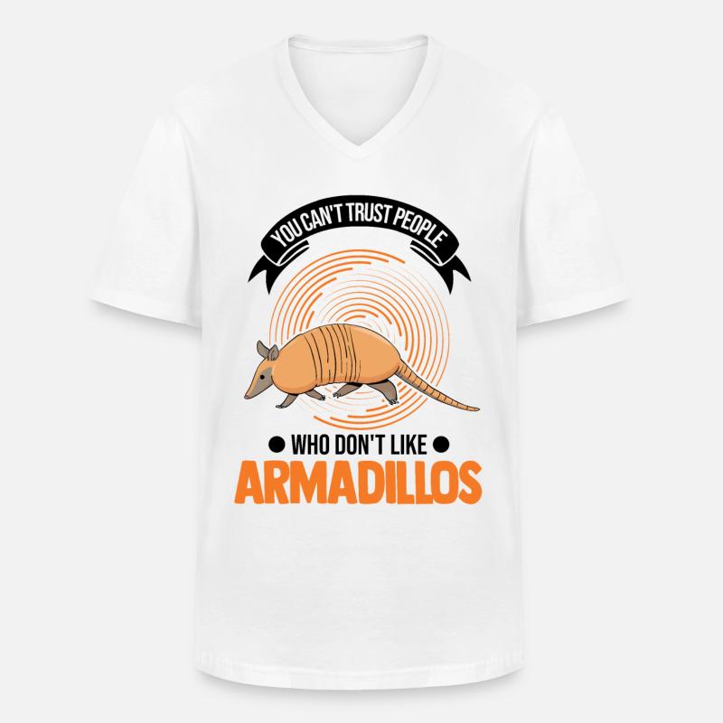 Armadillo Geschenk Gürteltier - Männer-T-Shirt mit V-Ausschnitt - Weiß