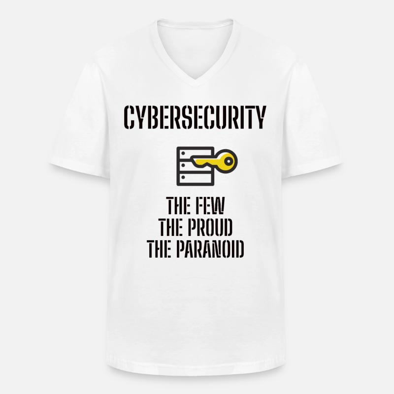 Cybersecurity - IT Security Computer Scientists - Men's V-Neck T-Shirt - white