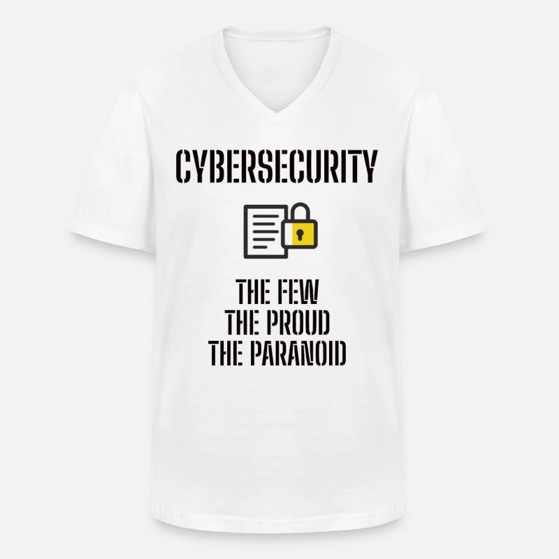 Cybersecurity - IT-Sicherheit Informatiker - Männer-T-Shirt mit V-Ausschnitt - Weiß