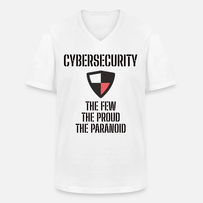 Cybersecurity - IT Security Computer Scientists - Men's V-Neck T-Shirt - white