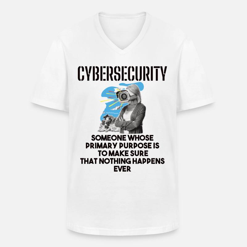 Cybersecurity - IT-Sicherheit Informatiker - Männer-T-Shirt mit V-Ausschnitt - Weiß