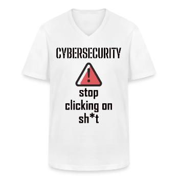 Cybersecurity - IT-Sicherheit Informatiker - Männer-T-Shirt mit V-Ausschnitt - Weiß - Vorne - AI Model Male 185 light (185cm)