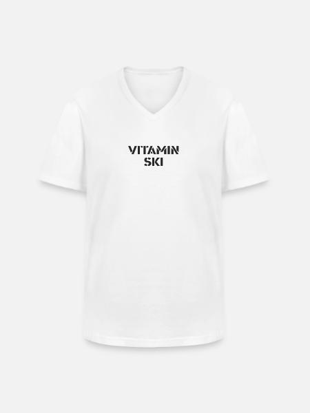 Ski - Vitamin Ski - Men's V-Neck T-Shirt - white
