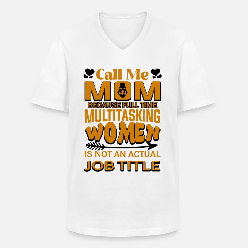 Mutter Multitasking - Männer-T-Shirt mit V-Ausschnitt - Weiß