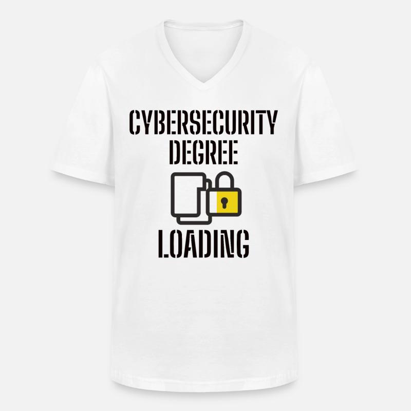 Cybersecurity - IT-Sicherheit Informatiker - Männer-T-Shirt mit V-Ausschnitt - Weiß