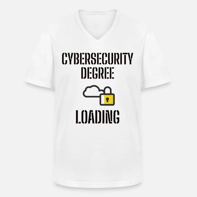 Cybersecurity - IT-Sicherheit Informatiker - Männer-T-Shirt mit V-Ausschnitt - Weiß