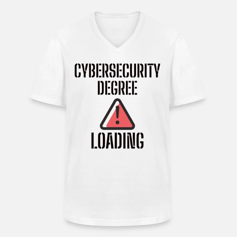 Cybersecurity - IT Security Computer Scientists - Men's V-Neck T-Shirt - white