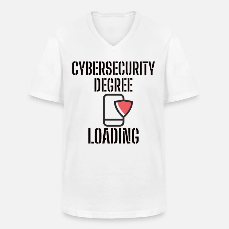 Cybersecurity - IT-Sicherheit Informatiker - Männer-T-Shirt mit V-Ausschnitt - Weiß