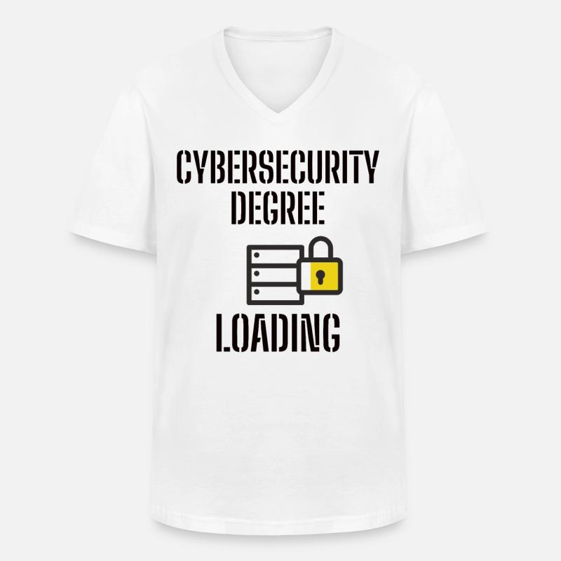 Cybersecurity - IT Security Computer Scientists - Men's V-Neck T-Shirt - white