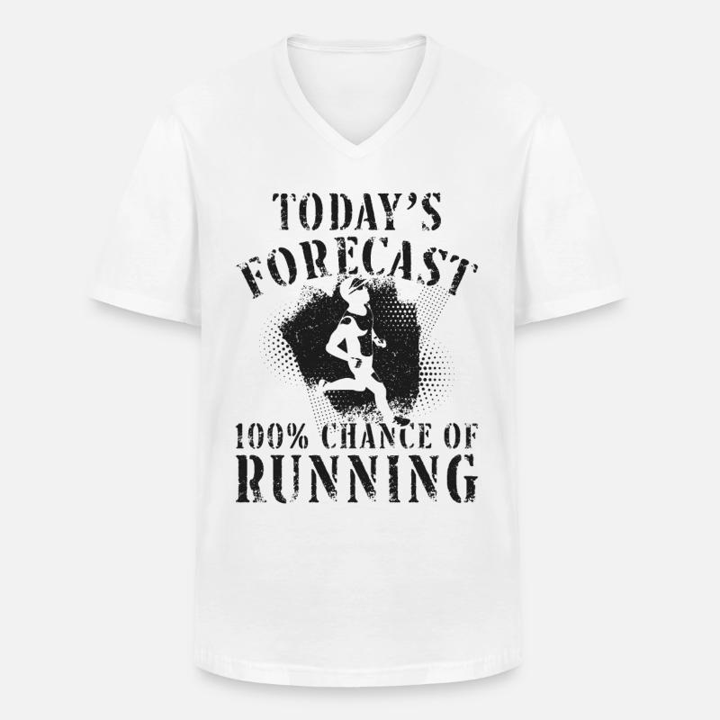 Running Runner Half Marathon - Men's V-Neck T-Shirt - white