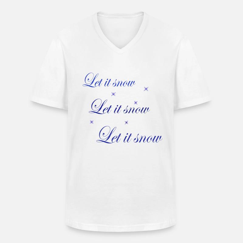 Let it snow 2 - Männer-T-Shirt mit V-Ausschnitt - Weiß